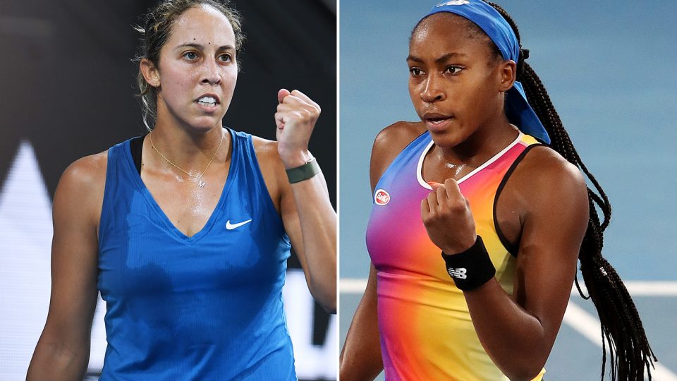 Madison Keys (L) and Coco Gauff will go head-to-head in the Adelaide International 2 semifinals.