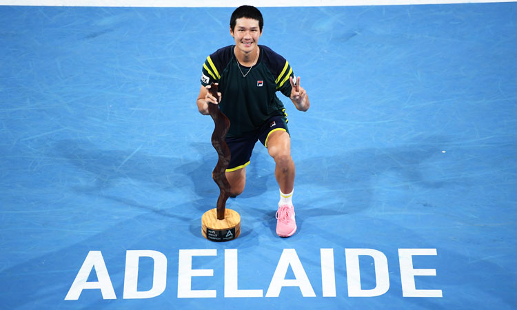 South Korea's Soonwoo Kwon is the Adelaide International 2 men's singles champion; Getty Images