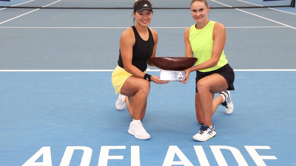 Guo Hanyu and Alexandra Panova are crowned Adelaide International 2025 women's doubles champions.