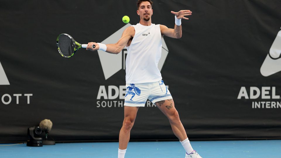 Thanasi Kokkinakis prepares for the Adelaide International; Tennis Australia