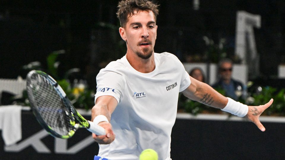 Thanasi Kokkinakis battles through a challenging first round at Adelaide International 2025.